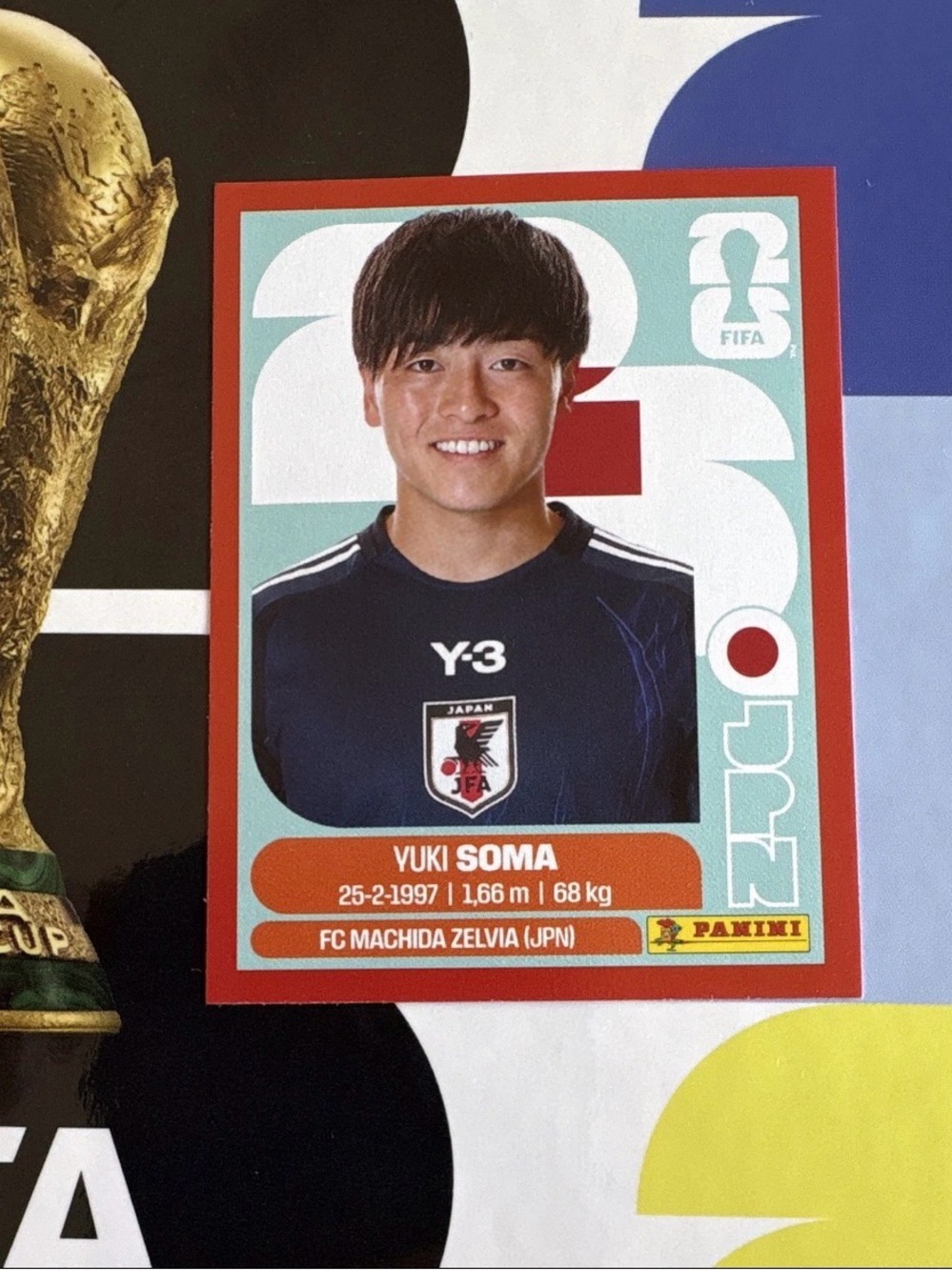 Panini FIFA World Cup 2026 Yuki Soma Japan Red Parallel JPN 9 Sticker